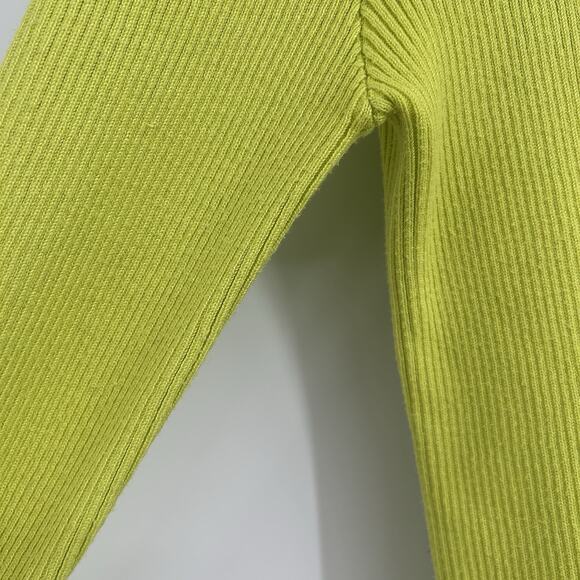 Emilia George Lime Green Eliza Button-Up Cardigan Womens SMALL Maternity Ribbed - Picture 9 of 12